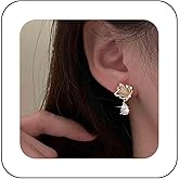 Erimberate Bohemian Teardrop Crystal Butterfly Dangle Earrings Gold Cz Opal Butterfly Drop Earrings Moonstone Hollow Butterfly Stud Earrings Rhinestone Butterfly Earrings Jewelry for Women