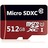 Micro SD Card 512GB High Speed Class 10 Micro SD SDXC Card with Adapter