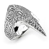 argunjewellery Turkish Jewelry Kayı Zihgir IYI Eagle 925K Sterling Silver Men's Thumb Ring