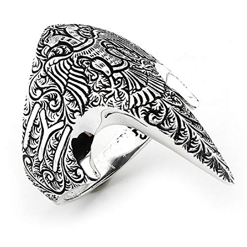 argunjewellery Turkish Jewelry Kayı Zihgir IYI Eagle 925K Sterling Silver Men's Thumb Ring
