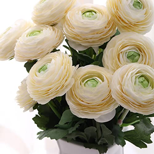 Artificial Ranunculus Flowers with Real Touch Stem, Silk Ranunculus