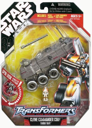 Star Wars Transformers Commander Cody / Clone Turbo Tank