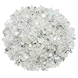 rockcloud 1 lb Moon Stone Tumbled Chips Crushed Stone Healing Reiki Crystal Jewelry Making Home Decoration