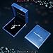 Devuggo Mabella 925 Sterling Silver Simulated Birth Month Blue Sapphire Heart Pendant Necklace, Gifts for Women