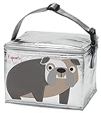 3 Sprouts Lunch Bag, Bulldog, Grey