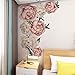 Flowers Wall Sticker Peony Rose, Outivity Waterproof PVC Wall Decals Flowers for Sofa Background Living Room Bedroom Kitchen Nursery Room Decorations (Pink, S)