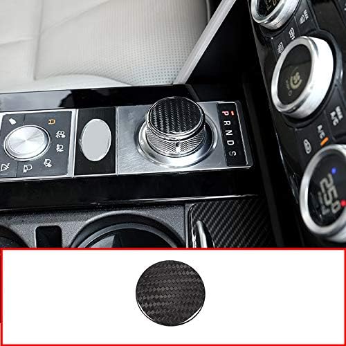 Real Carbon Fiber Gear Shift Knob Decoration Cover Trim Sticker for Jaguar XF XE XJ XJL F-Pace X761 2016-2018 Car Accessories