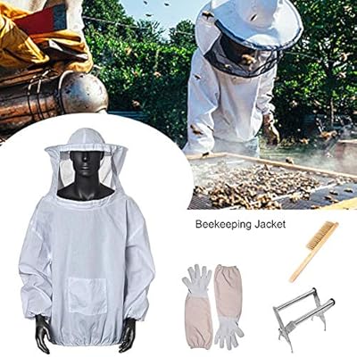 Cappello Da Apicoltore Con Velo Protettivo Rotondo - Bianco/Mimetica, Protezione Viso Per Api, Giardinaggio E Costumi