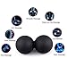Sportsun Double Lacrosse Massage Ball for Thoracic Spine, Peanut Massage ball - Upper Back, Neck for Mobility Work, Black Color