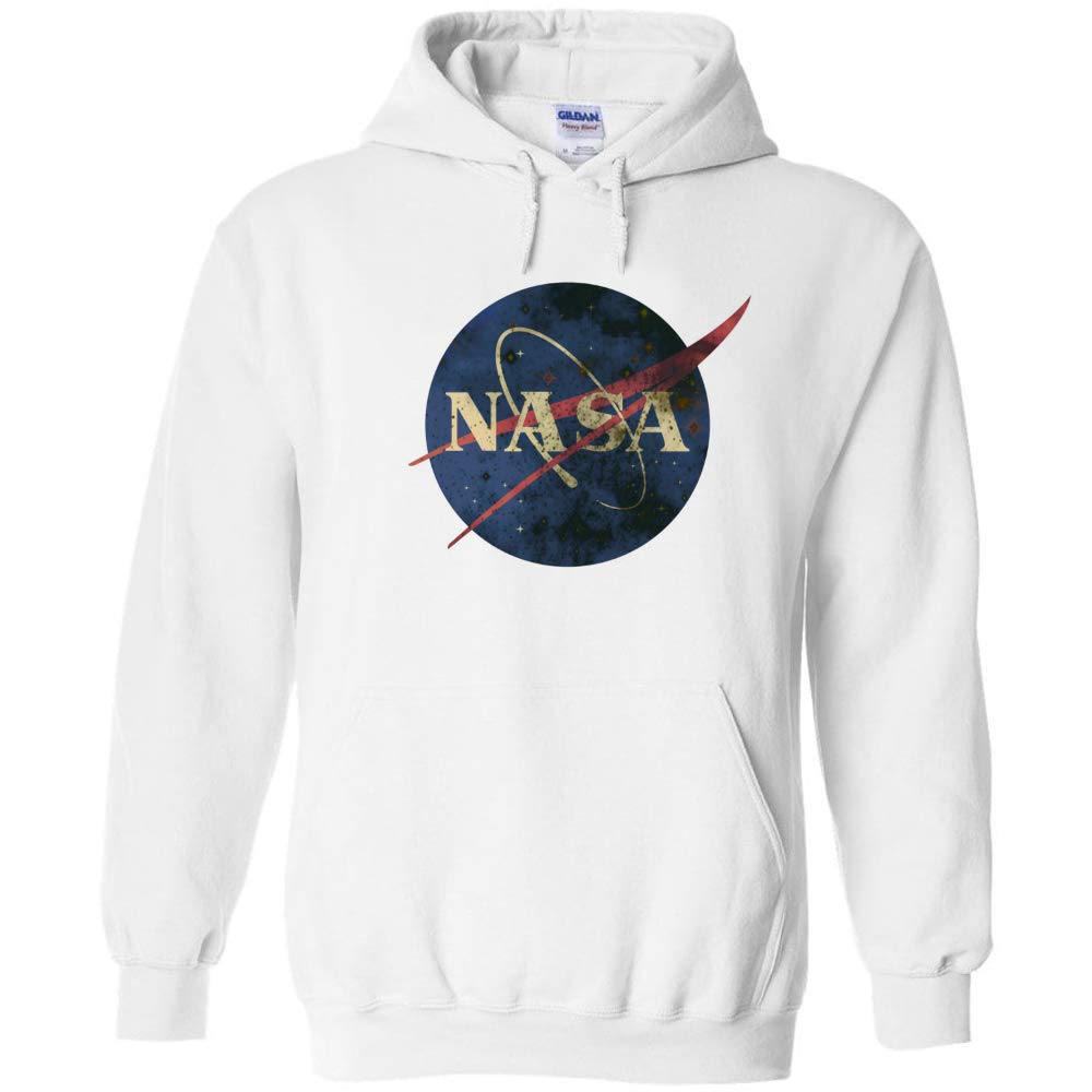 Amazon Com Nasa Dark Logo Hoodie Shuttle Astronaut Science Outer