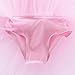 BAOHULU Kids Leotards for Dance Short Sleeve Rhinestone Ballet Tutu Dress for Little Girls 3-8 Years B093_Pink_XL