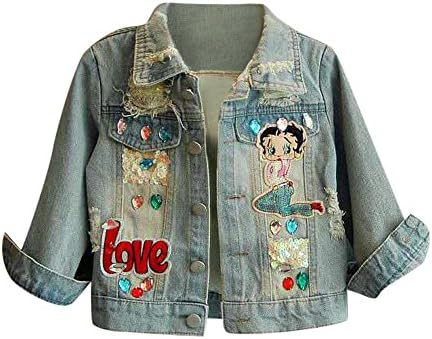 Miss Betty Little Girl Trendy Denim Jacket Blue (5)