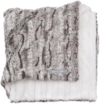 KVH by Kelly Van Halen Chinchilla/Ivory Mink Faux Fur Reversible Sofa Throw Blanket
