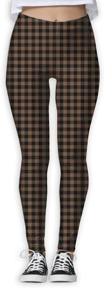 Yoga Sweatpants Buffalo Plaid Beautiful Women's Fitness Power Flex Leggings Pants