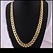 Adecco LLC 18K Gold Plated Men Chain Necklace Figaro Punk Style Jewelry,10mm (5)