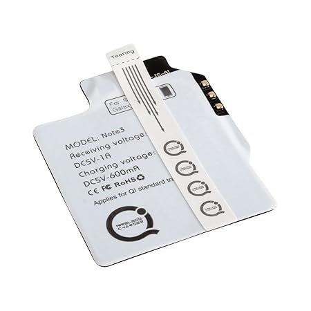 ANSMANN Wireless Charging Qi Receiver Empfänger für Smartphone Samsung Galaxy Note 3 – induktives Laden mit Qi Charger für Qi