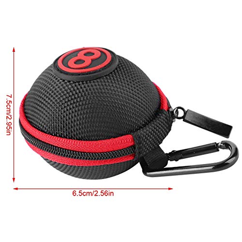 Vbestlife. Billiard Ball Bag Carrying Case Holder, Cue Ball Case Clip-on Attaching Billiard Balls Holder Portable Billiards Protector Accessory