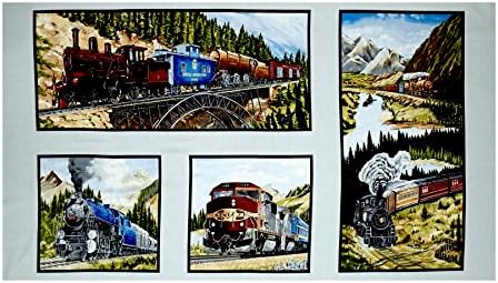 A Ticket To Ride Train 24in Panel Multi Fabric By The Yard