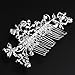 TINKSKY Bridal Hair Pieces Tiara Hair Pins Women's Crystal Rhinestones Pearls Decor Flower Style Hair Comb Clip