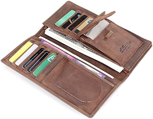 RFID Blocking Money Clip Slim Wallet, Minimalist Front Three Bifold Pocket Mens Wallet