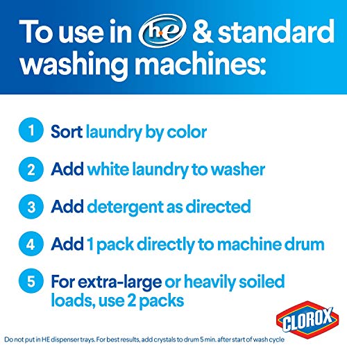 Clorox Bleach Packs, Bleach Laundry Pods, Zero Splash Bleach Pods