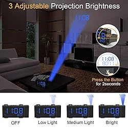 Moskee Projection Alarm Clock Digital Dual Alarm
