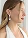 Mariell Rose Gold Wedding Dangle Earrings for Women, Bridal and Prom Jewelry, Infinity Symbol 8 Shape
