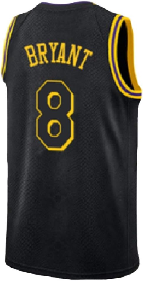 Mens Kobe Jersey Los Angeles 8 Basketball Bryant(S-XXL) (S, Black)
