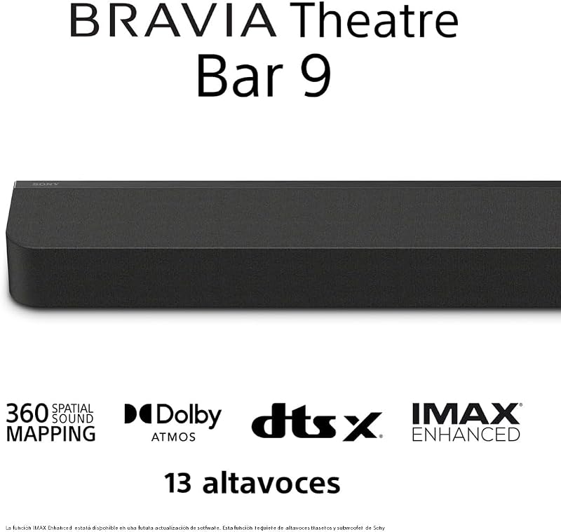 Sony bravia theatre bar 9 – barra de som de tv, dolby atmos®, 13 alto-falantes, wi-fi®, bluetooth®, mapeamento de som espacial 360, modelo 2024
