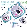GET-FRESH-Kids-Bamboo-Dinner-Set--5-Piece-Bamboo-Childrens-Dinner-Set-with-Bamboo-Kids-Plate-Bowl-Cup-Spoon-and-Fork--Cute-Koala-Bamboo-Kids-Dinnerware-Set-with-5-Bamboo-Fibre-Baby-Tableware-Dishes GET FRESH Kids Bamboo Dinner Set – 5 Piece Bamboo Childrens Dinner Set with Bamboo Kids Plate Bowl Cup Spoon and Fork – Cute Koala Bamboo Kids Dinnerware Set with 5 Bamboo Fibre Baby Tableware Dishes