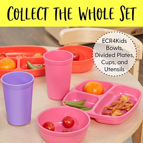 ECR4Kids ELR-18100-BE My First Meal Pal Snack Bowls – BPA-Free, Dishwasher Safe, Stackable Bowls for Baby, Toddler and Child Feeding - 3-Pack, Berry