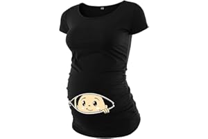 Decrum Graphic Maternity Shirts for Women - Comfortable Pregnancy Announcement Shirt for Expecting Mom