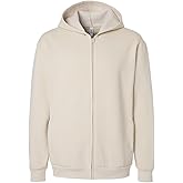 American Apparel Unisex ReFlex Fleece Full-Zip Hoodie Sweatshirt Bone