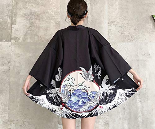 Kimonos Woman Japanese Kimono Cardigan Cosplay Shirt Blouse for Women Japanese Yukata Kimono,Color15,One Size