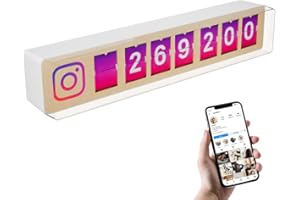 Smiirl - Instagram Follower Counter - Physical Device Connected to Your Business Social Networks in Real Time - Interactive Display - Awareness and Loyalty Booster - Wi-Fi & Hotspot (Purple, 7 Digits)