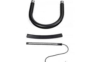 Porotmotor 230mm Motorcycle Rear Seat Frame Hoop Loop Rear Seat Seat Frame Mounting Bracket with LED Brake Turn Tail Lights for Cafe Racer Scrambler