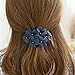 Coromose Women Handmade Flower Banana Barrette Hair Clip Hair Pin Claw (Blue)
