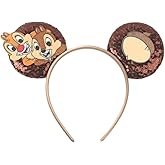 CLGIFT Mickey Minnie Ears Headband, Black Silver No Bow DIY Mickey Ears for Boys, Bulk (Chip)
