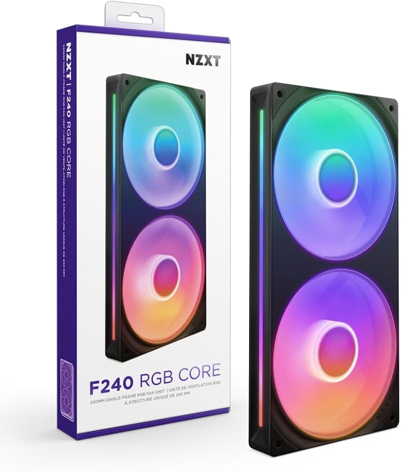 NZXT F240 RGB Core 240mm Single-Frame Fan Unit 2x120mm RGB Fans