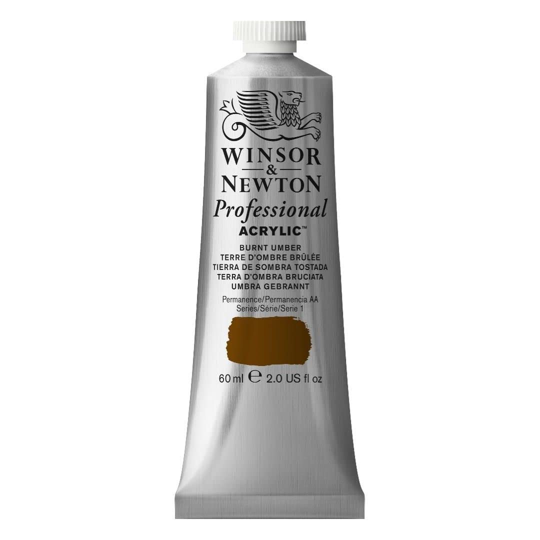 Winsor & Newton 2320076 Professional Acrylic Colour, Burnt Umber, 60 ml (Pack of 1)