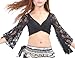 BellyLady Tribal Belly Dance Lace Butterfly Sleeve Wrap Top, Top for Christmas