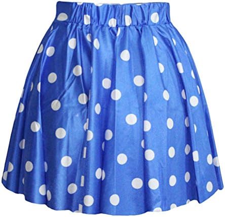 Happylife12 Women's Casual Polka Dot Pleated Short Skirts