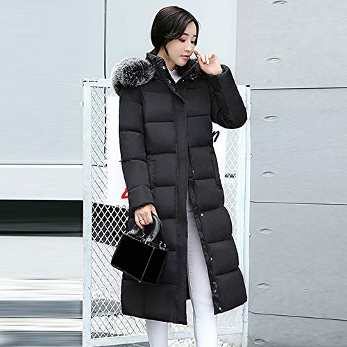 image for NUWFOR Parka Jacket Women Faux Fur Hooded Cotton Padded Long Sleeve Ou