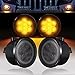 Opar Front Turn Signal Lights Amber Led Smoke Lens for 2007~2016 Jeep Wrangler JK - Pair
