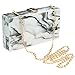 Women Acrylic Clutch Purse Perspex Box Handbags for Women Marble Pattern Desiger