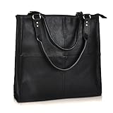 Tote Handbags by Sunny Snowy PU Leather Shoulder Bag Fashion Tote Bag (8018-black-N)
