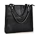 Tote Handbags,Women Work Handbag Fashion PU Leather Tote Bag by Sunny Snowy (8018-black-N)