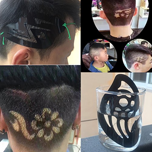 Orliverhl 28pcs Set Hair Tattoo Template Hair Clipper Carved Dye