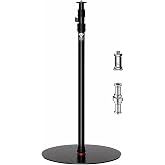 IFOOTAGE A400 Round Base Monopod Light Stand 79" Aluminum | Tripod Camera Floor Stand with 1/4" &amp; 3/8" Screw Light Adapter for Camera Light Webcam Backdrop, Payload 22lb