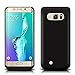 S6 Edge Plus Battery Case, Maxdara 4200 Mah External Backup Battery Charger Cover Case for Samsung Galaxy S6 Edge Plus Rechargeable Power Bank Case - (Black)